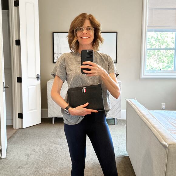 THOM BROWNE Mini Pebble Grain Gusset Folio - Picture 4 of 14